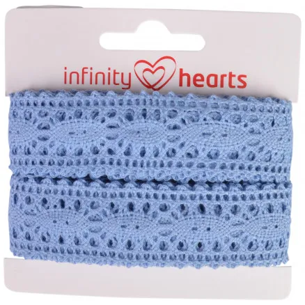 Infinity Hearts Koronka Poliestrowa 25mm 05 Niebieska - 5m