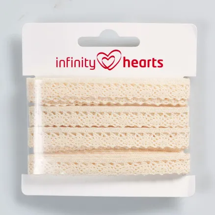 Infinity Hearts Koronka Poliestrowa 11mm 2 Ecru - 5m