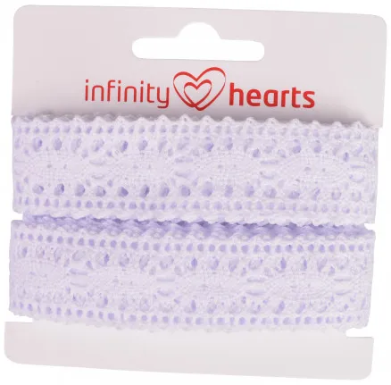 Infinity Hearts Koronka Poliestrowa 25mm 01 Biała - 5m