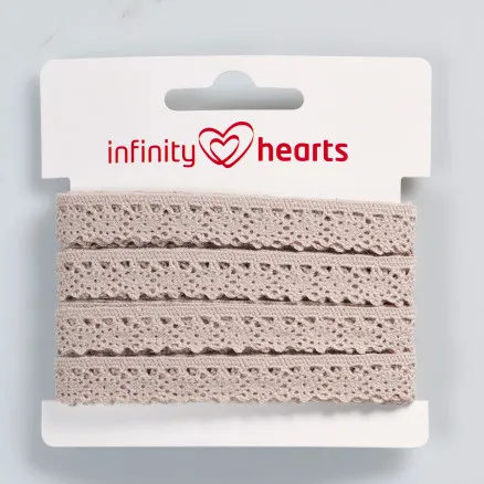 Infinity Hearts Koronka Poliestrowa 11mm 3 Piasek - 5m