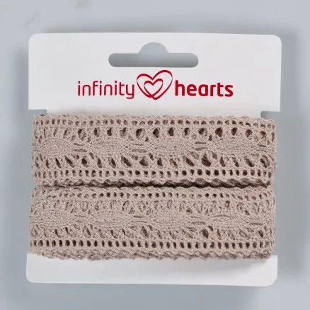 Infinity Hearts Koronka Poliestrowa 25mm 3 Piasek - 5m