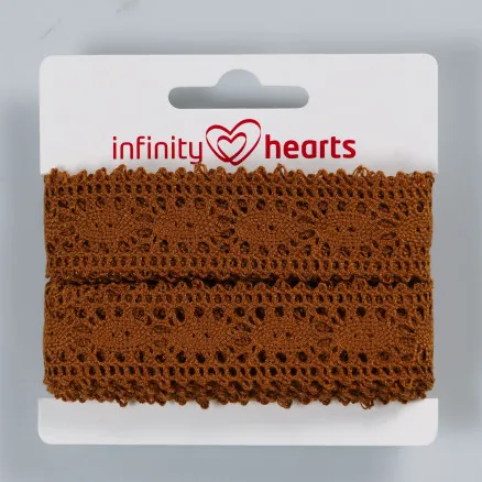 Infinity Hearts Koronka Poliestrowa 25mm 4 Brąz - 5m