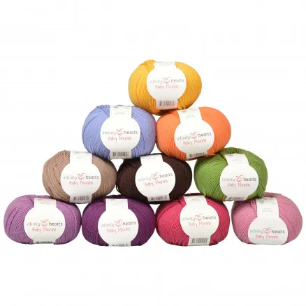 Infinity Hearts Baby Merino Zestaw Przędzy 09 Lato - 10 szt. - Infinity Hearts Baby Merino Zestaw Przędzy 09 Lato