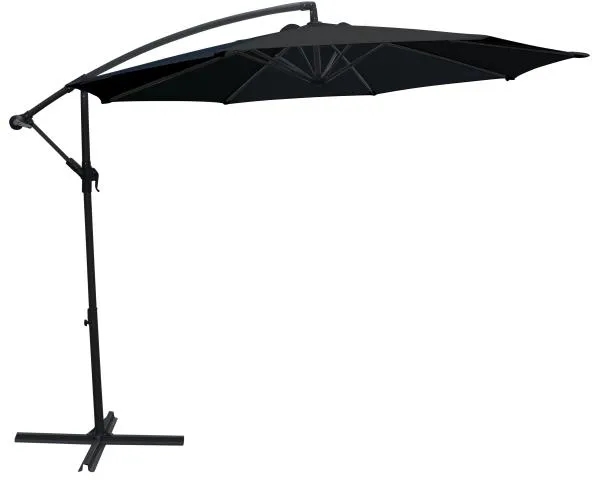 Czarny parasol wiszący 300 cm