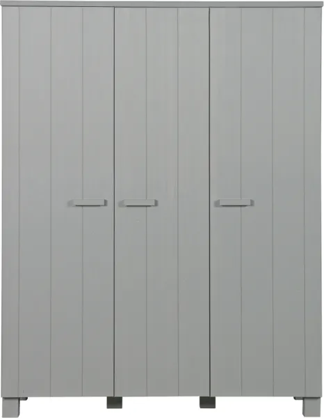 Dennis, Szafa, szara, W202x55x158 cm, sosna